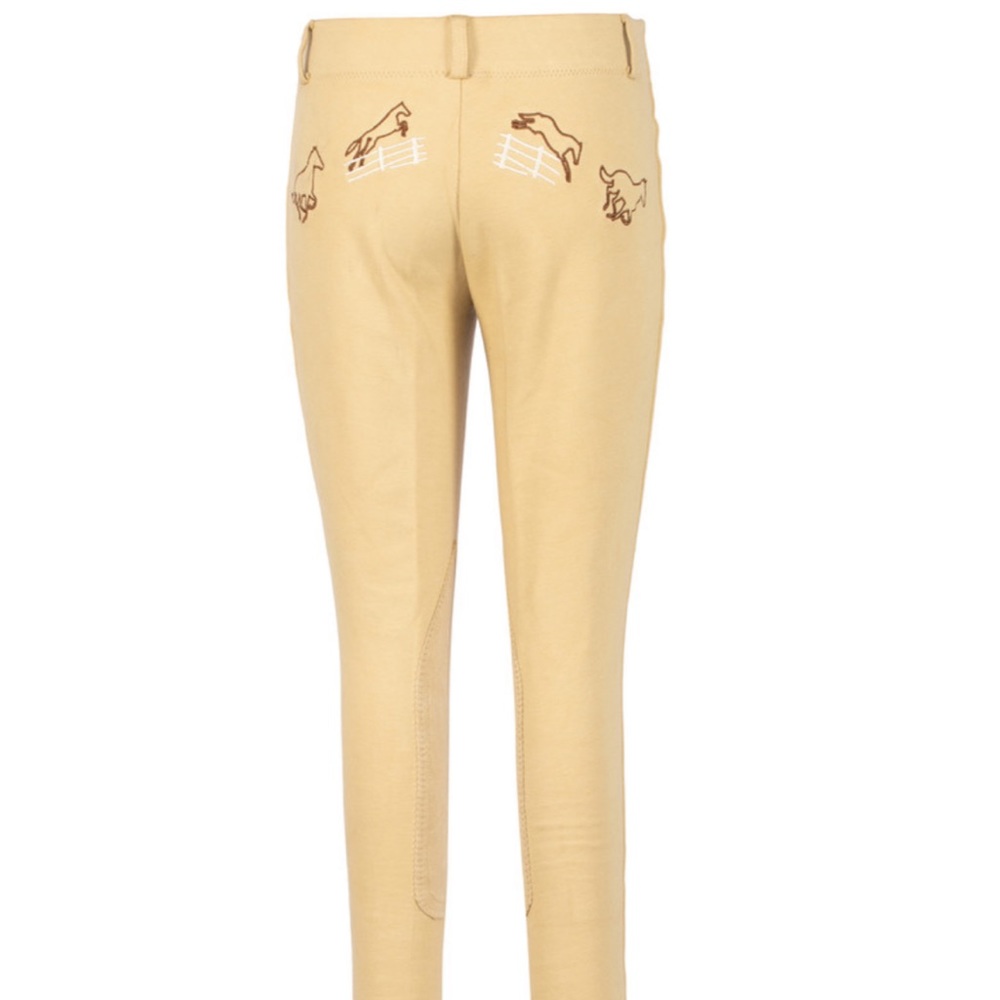 🐎 TuffRider Cotton Embroidered Pull On Jodhpurs Size 8 🐎